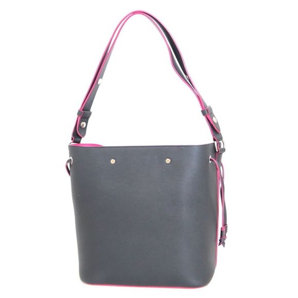 Louis Vuitton Lock Me Bucket Grain Calf Noir Black Pink Shoulder Bag - Picture 2 of 8